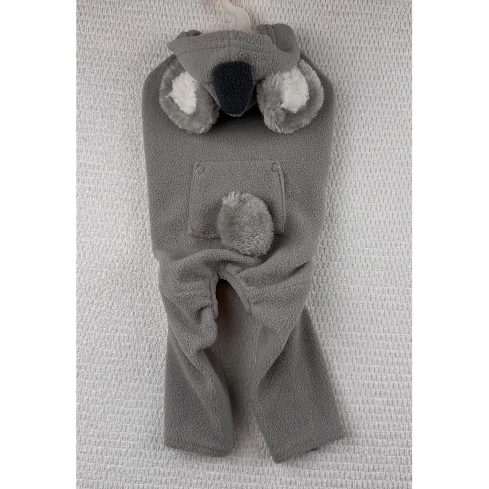 Top Paw Koala Dog Pajamas Size Small Gray Fleece Plush Ears Tail 2020